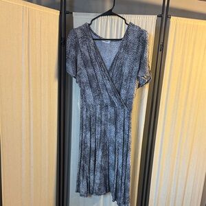 Loveappella Nordstrom Black and White animal print Women's Dress size L